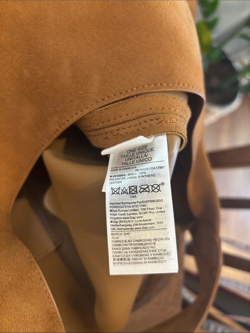 GAP Vegan Suede Slouchy Tote Bag